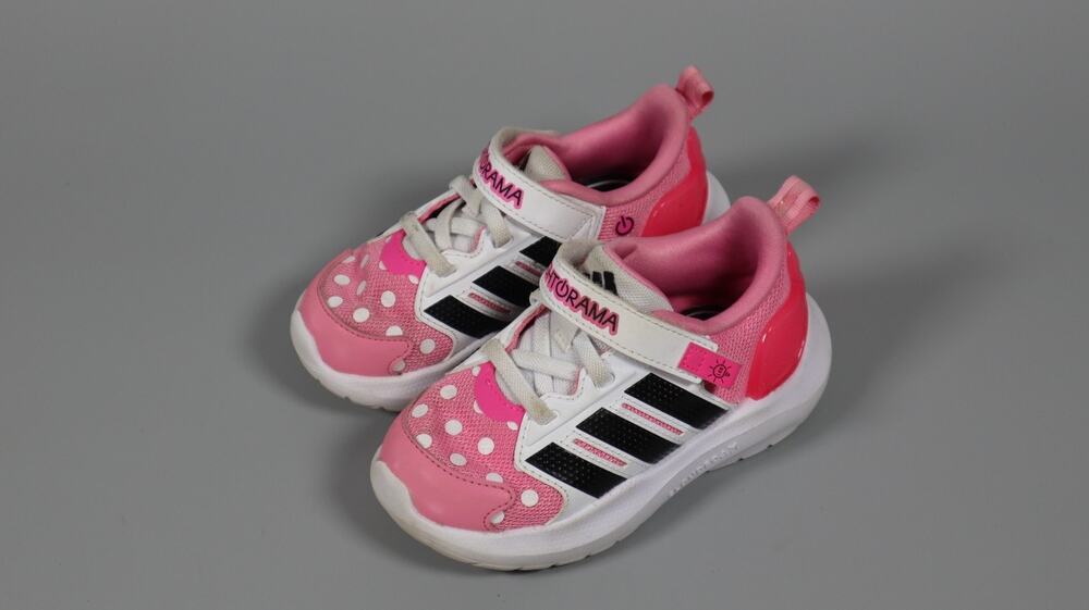 adidas Lightorama Runner Disney Minnie Mouse LED Toddler Shoes Pink White Sz 8